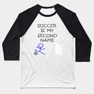 Stick Figure Soccer Baseball T-Shirt